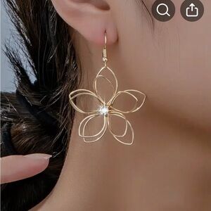 💥Sold💥 Elegant Flower Rhinestone Earrings